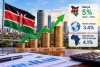 Illustration of Kenya's economic growth averaging five percent between 2022 and 2025, exceeding global and Sub-Saharan African averages.